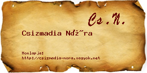 Csizmadia Nóra névjegykártya