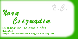 nora csizmadia business card